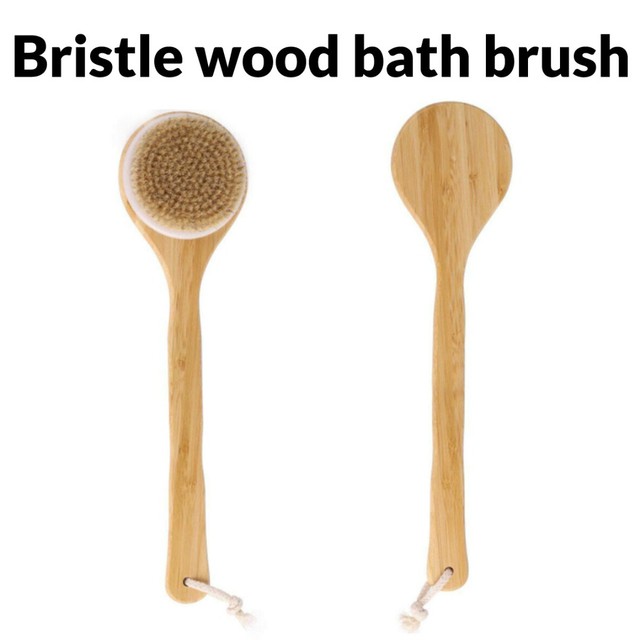1pc Wooden Long Handle Bath Scrub Brush Body Back Skin Massager Scrubber  Exfoliation Shower Cleaning Tools Bathroom Accessories - AliExpress